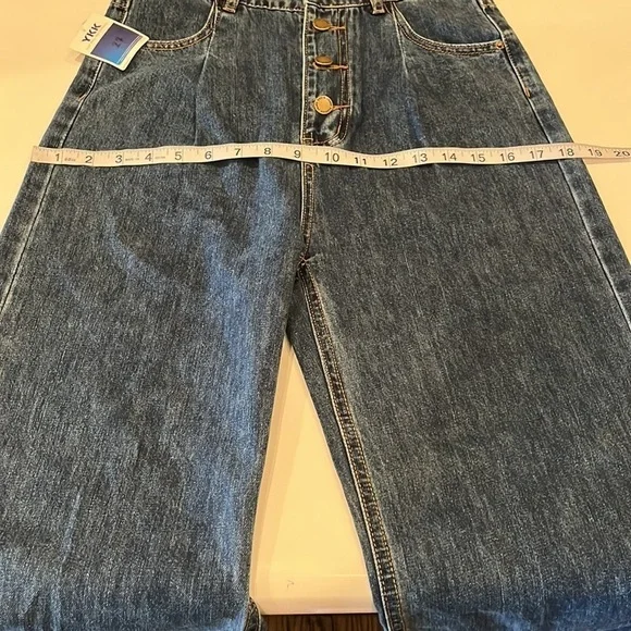 YKK Jeans Wide Leg High Rise NWT Size L - Picture 5 of 16